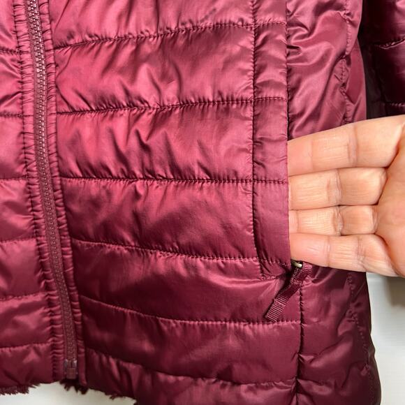 TNF Mossbud Swirl Parka Puffer Jacket Hooded Quilted Winter Coat Youth L 14/16 - Picture 10 of 14